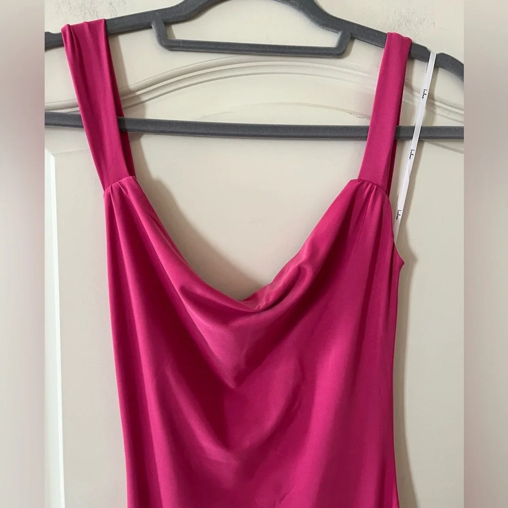 Lulu's Vibrant Fuchsia Pink Column Maxi Dress Women’s size XS - Picture 10 of 13